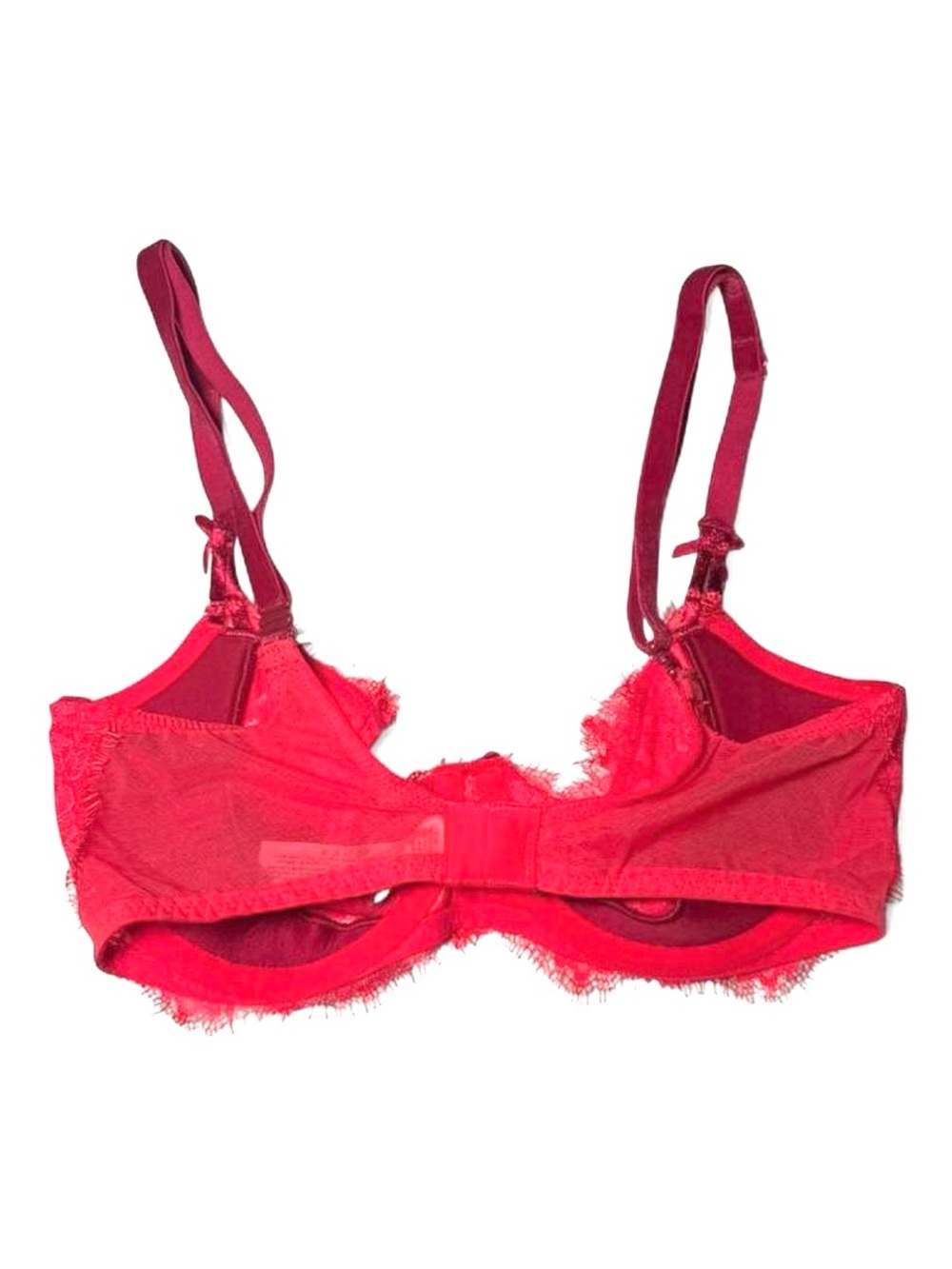 32D Victoria’s Secret Dream Angels Without Padding Red Lace Bra 32D - Picture 2 of 6